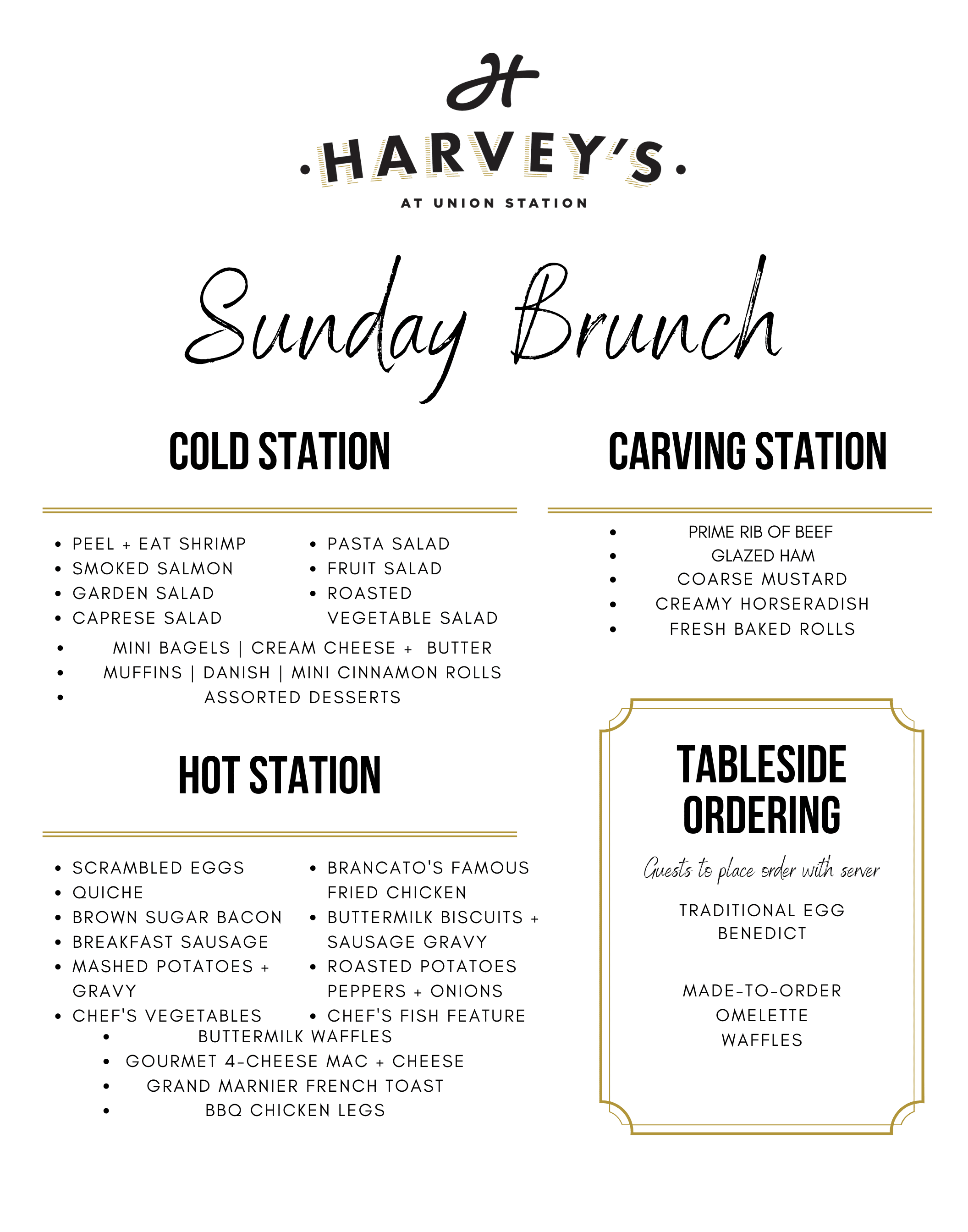 Breakfast Menus - Harvey's Restaurant at Union Station
